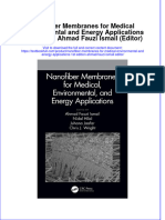 PDF Nanofiber Membranes For Medical Environmental and Energy Applications 1St Edition Ahmad Fauzi Ismail Editor Ebook Full Chapter