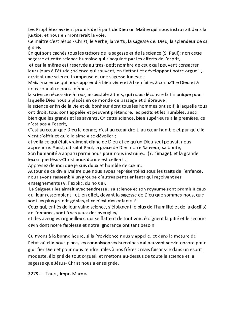 La sagesse divine de Jésus-Christ | PDF | Dieu | Science