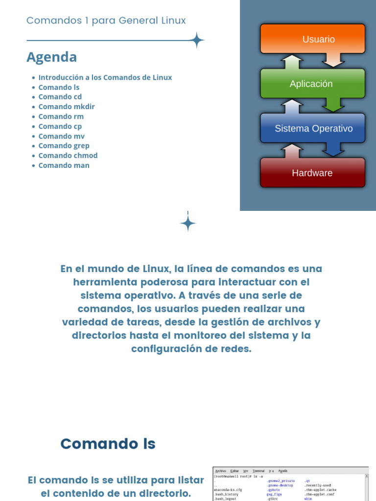 Comandos 1 Linux - Sistemas Operativos II | PDF | Archivo de ...