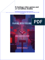 PDF Playing With Feelings Video Games and Affect 1St Edition Anable Ebook Full Chapter