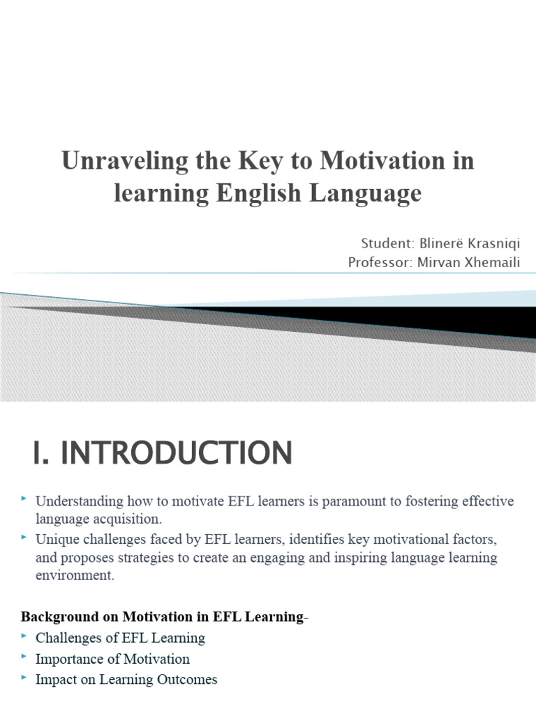 Key Factors in EFL Learner Motivation | PDF | Motivation | Motivational