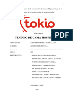 TENDIDO DE CAMA HOSPTALARIA
