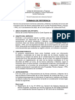 Terminos de Referencia: 1 Area Usuaria Solicitante