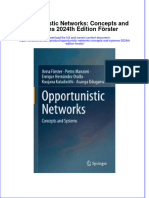 Download full chapter Opportunistic Networks Concepts And Systems 2024Th Edition Forster pdf docx