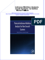 Textbook Poincare Andronov Melnikov Analysis For Non Smooth Systems 1St Edition Michal Feckan Ebook All Chapter PDF