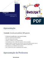 Apresentação Inglês Primeira Aula Turma B