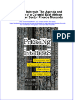 Download textbook Pressing Interests The Agenda And Influence Of A Colonial East African Newspaper Sector Phoebe Musandu ebook all chapter pdf 