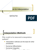 MATA2754 Interpolation