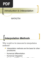 MATA2754 Interpolation