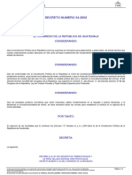 Decreto Del Congreso 34-2002