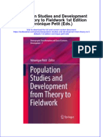Textbook Population Studies and Development From Theory To Fieldwork 1St Edition Veronique Petit Eds Ebook All Chapter PDF