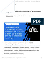 Levantamiento de Revocatoria o Anulación de Licencias de Conducir - Ecuador - Guía Oficial de Trámites y Servicios