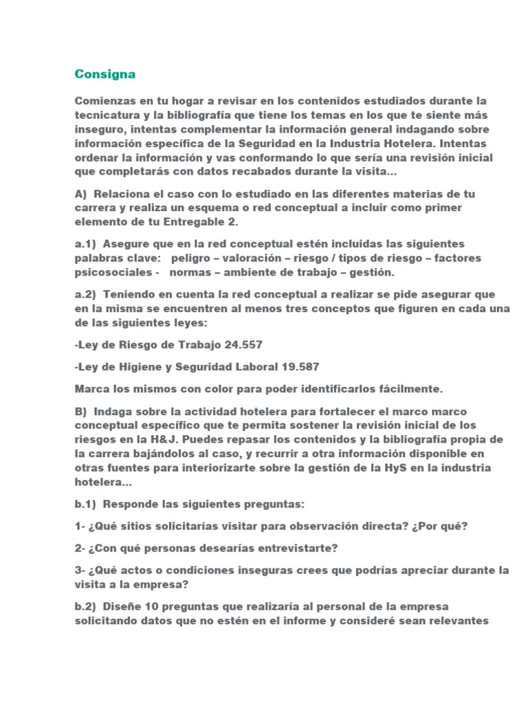 CONSIGNA | PDF | Valores | Business