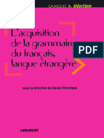 L Acquisition de La Grammaire Du Fran 231 Ais Langue 233 Trang 232 Re