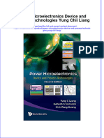 Textbook Power Microelectronics Device and Process Technologies Yung Chii Liang Ebook All Chapter PDF