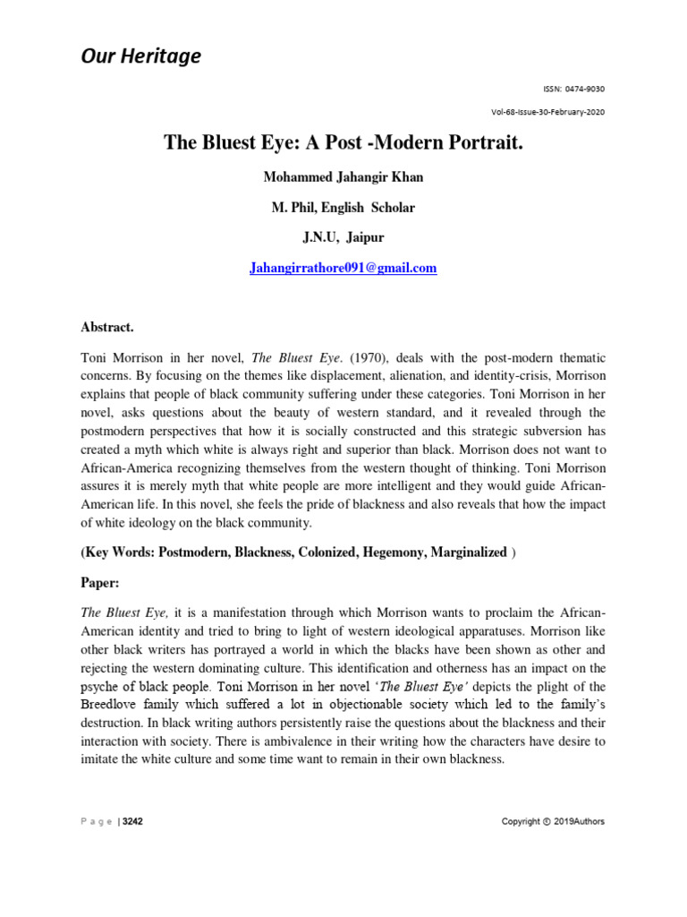 Journal our heritage the bluest eye a p download free pdf