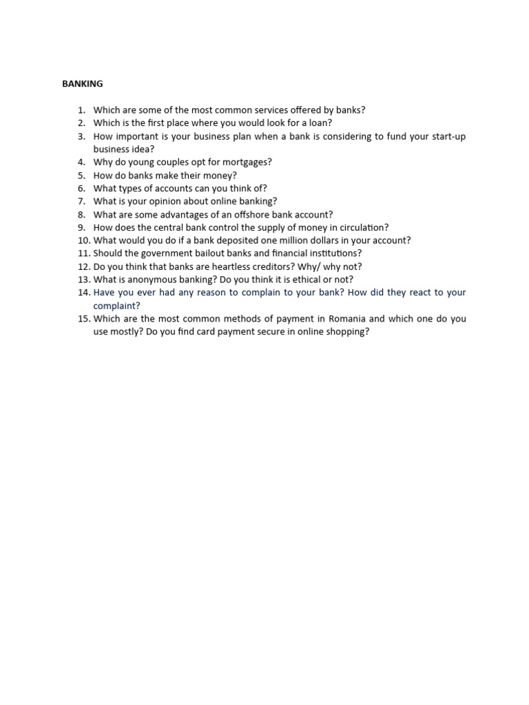 Banking Services and Public Perception | PDF