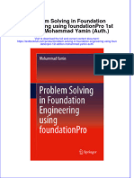 Textbook Problem Solving in Foundation Engineering Using Foundationpro 1St Edition Mohammad Yamin Auth Ebook All Chapter PDF