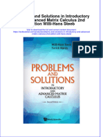 Download textbook Problems And Solutions In Introductory And Advanced Matrix Calculus 2Nd Edition Willi Hans Steeb ebook all chapter pdf 