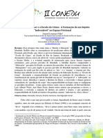 A Educação Escolar e A Escola Do Crime. A Formação de Um Sujeito