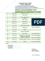 Jadwal Kegiatan S3 Bulan Ramadan 1445 H