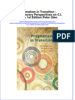 Download textbook Pragmatism In Transition Contemporary Perspectives On C I Lewis 1St Edition Peter Olen ebook all chapter pdf 