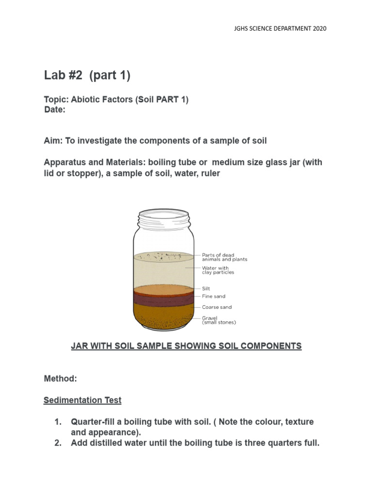 Soil Sample Analysis Lab Guide | PDF | Art