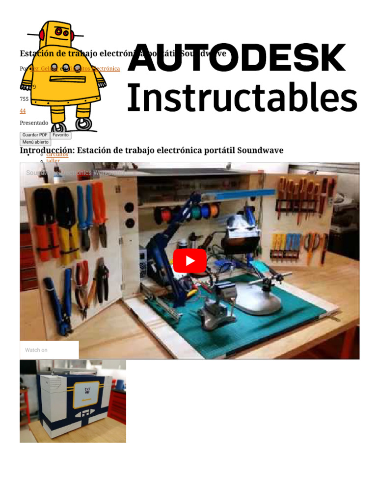 Estación de Trabajo Electrónica Portátil Soundwave - 29 Pasos (Con ...