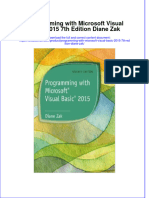 Textbook Programming With Microsoft Visual Basic 2015 7Th Edition Diane Zak Ebook All Chapter PDF