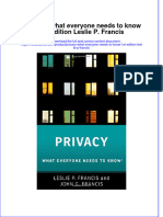 Download textbook Privacy What Everyone Needs To Know 1St Edition Leslie P Francis ebook all chapter pdf 