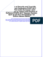Download textbook Principles Of Security And Trust 6Th International Conference Post 2017 Held As Part Of The European Joint Conferences On Theory And Practice Of Software Etaps 2017 Uppsala Sweden April 22 29 2017 Pro ebook all chapter pdf 
