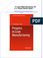 Textbook Progress in Lean Manufacturing 1St Edition J Paulo Davim Eds Ebook All Chapter PDF