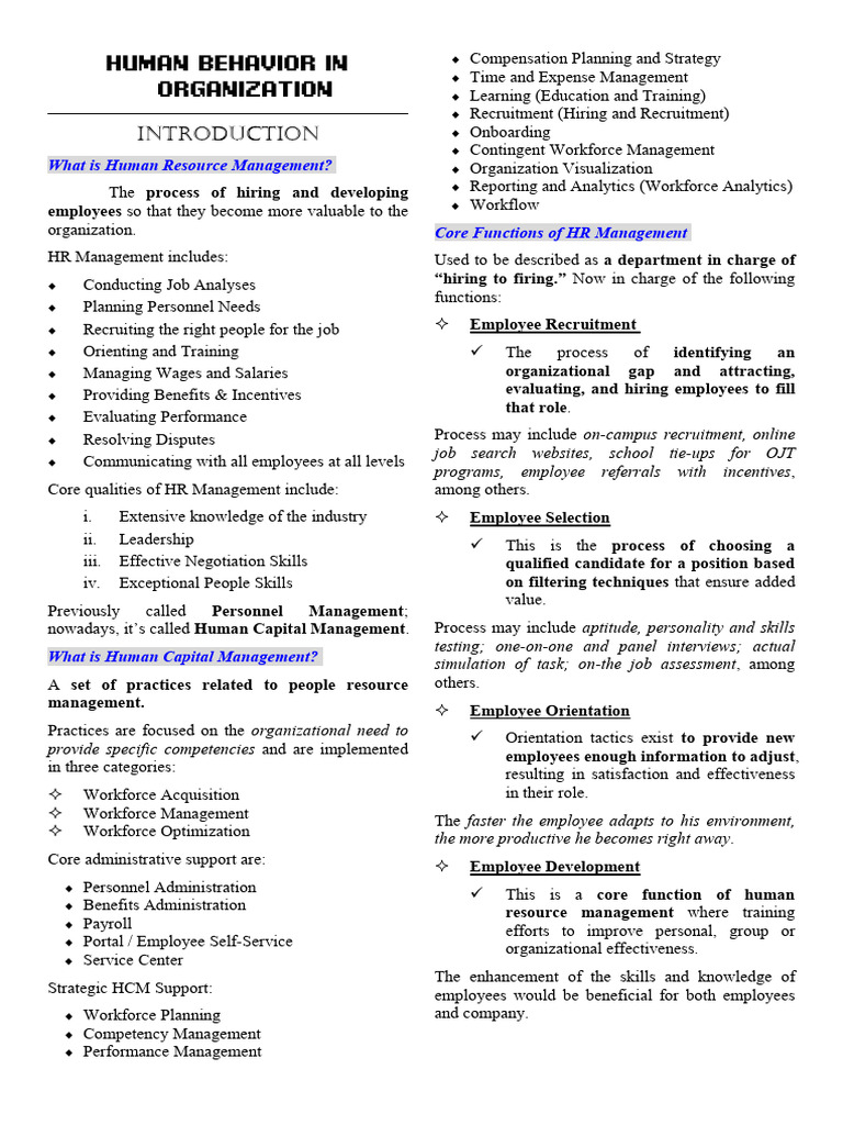 HR Management Essentials | PDF | Human Resource Management | Recruitment