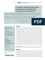 Relação Entre A Saúde Mental de Pacientes Com Câncer Avançado em Quimioterapia Paliativa e Seus Familiares Cuidadores