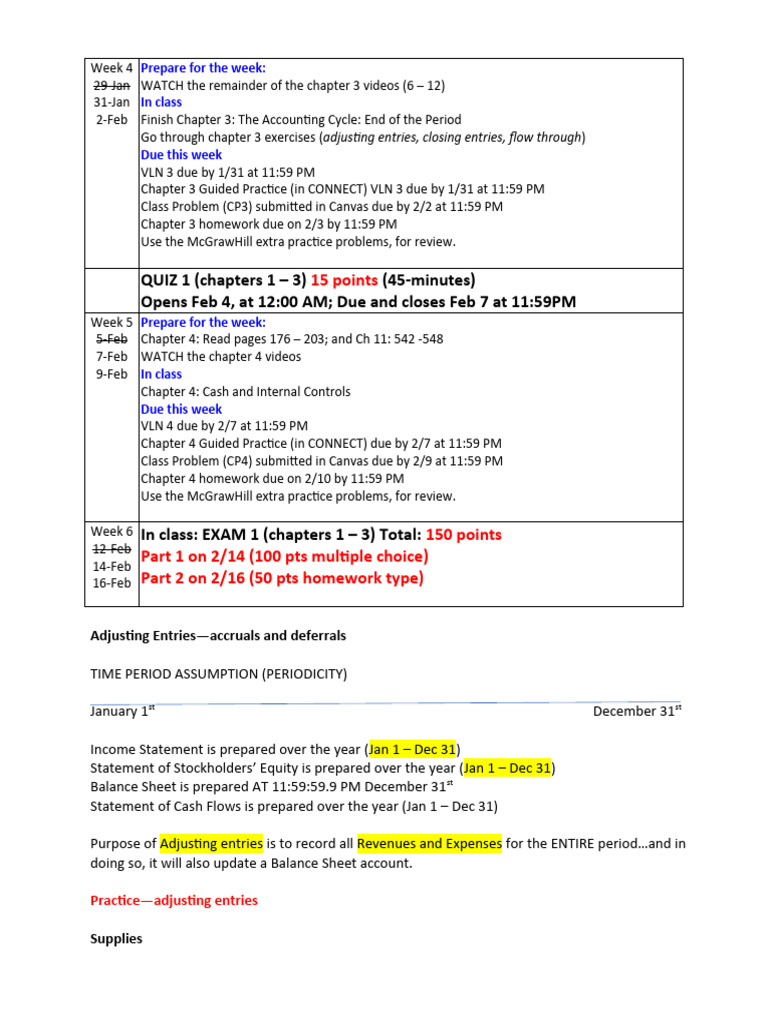 Accounting Cycle and Adjusting Entries Guide | PDF | Debits And Credits ...