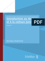 Introduction Au Droit Et à La Culture Juridique Volume 2 Alain Papaux