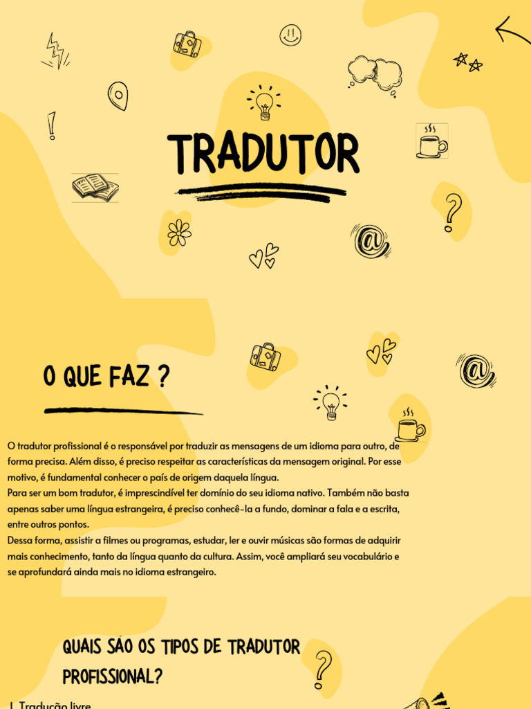 Funções e Mercado do Tradutor Profissional | PDF | Traduções