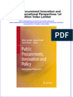 Download textbook Public Procurement Innovation And Policy International Perspectives 1St Edition Veiko Lember ebook all chapter pdf 