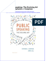 Download textbook Public Speaking The Evolving Art Stephanie J Coopman ebook all chapter pdf 