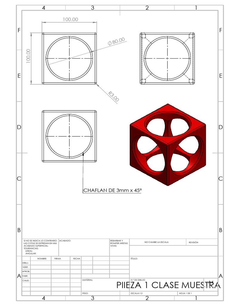 Chaflán 3mm x 45°: Especificaciones Técnicas | PDF