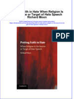 Download textbook Putting Faith In Hate When Religion Is The Source Or Target Of Hate Speech Richard Moon ebook all chapter pdf 