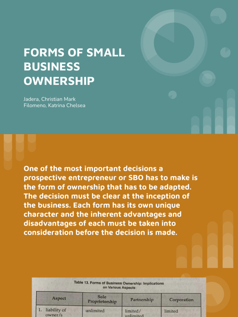 Small Business Ownership Types Explained | PDF | Sole Proprietorship ...