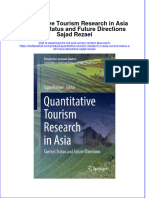 Textbook Quantitative Tourism Research in Asia Current Status and Future Directions Sajad Rezaei Ebook All Chapter PDF