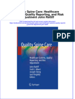 Textbook Quality Spine Care Healthcare Systems Quality Reporting and Risk Adjustment John Ratliff Ebook All Chapter PDF