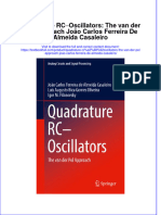 Textbook Quadrature RC Oscillators The Van Der Pol Approach Joao Carlos Ferreira de Almeida Casaleiro Ebook All Chapter PDF