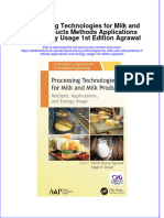 Download textbook Processing Technologies For Milk And Milk Products Methods Applications And Energy Usage 1St Edition Agrawal ebook all chapter pdf 