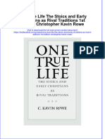 Download textbook One True Life The Stoics And Early Christians As Rival Traditions 1St Edition Christopher Kavin Rowe ebook all chapter pdf 