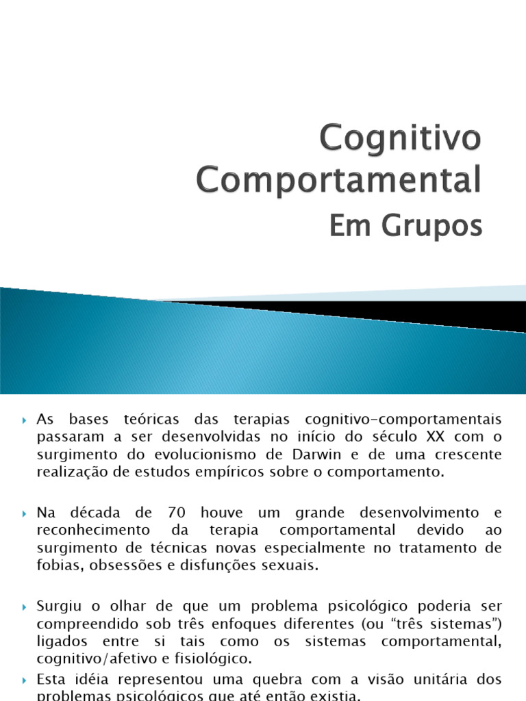 TCC em Grupos: Teoria e Prática | PDF | Psicologia | Terapia cognitiva ...