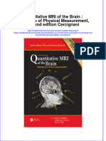 Download textbook Quantitative Mri Of The Brain Principles Of Physical Measurement Second Edition Cercignani ebook all chapter pdf 