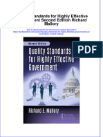 Download textbook Quality Standards For Highly Effective Government Second Edition Richard Mallory ebook all chapter pdf 